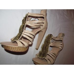 L.A.M.B. GWEN STEFANI DALVA strappy cage heels
